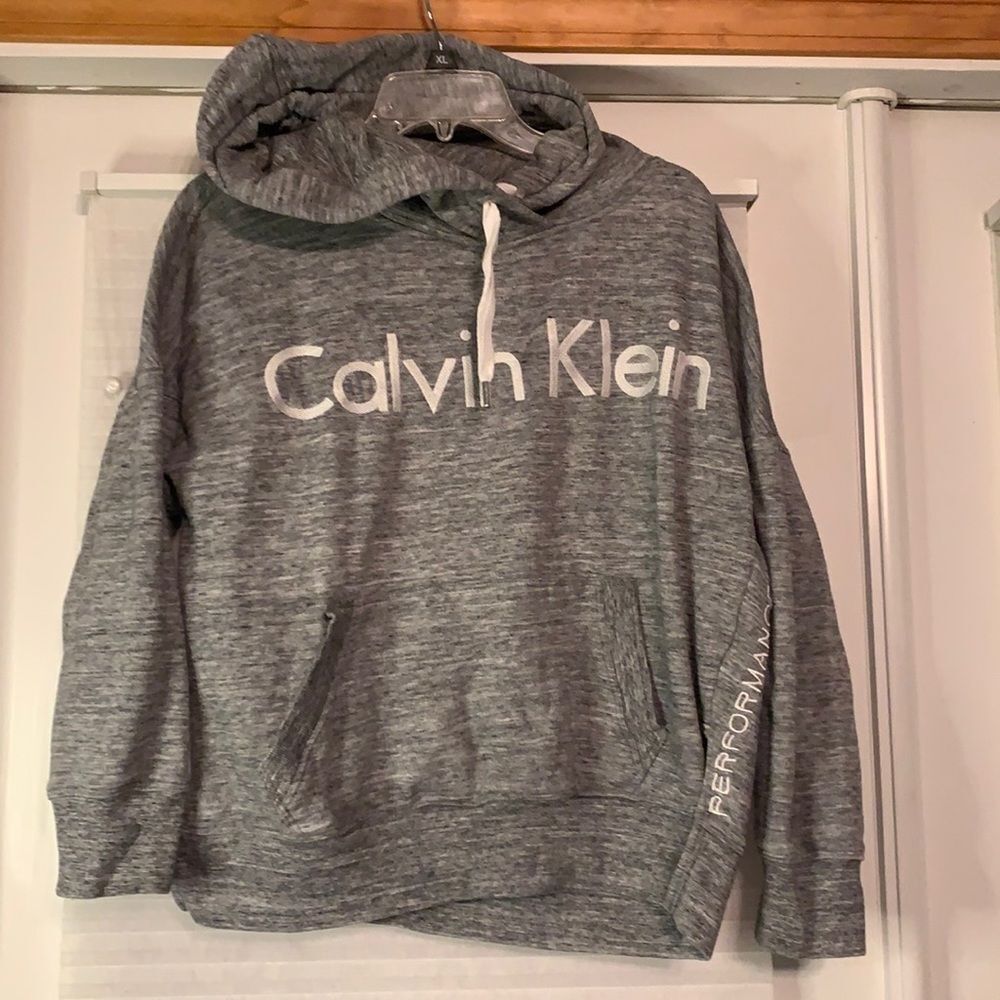 Calvin Klein Grey Performance Hoodie Small